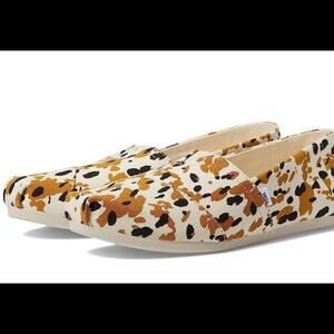 sz 8 TOMS Alpargata Buckthorn Brown Abstract Cow